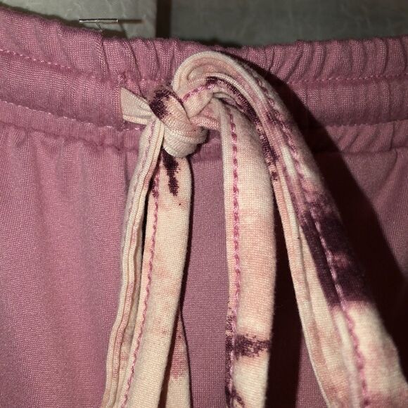 Lucky Brand S&L Soft n Cozy Mauve Pink Tie Dye Tank & Shorts Pajama Lounge Set - Picture 9 of 9